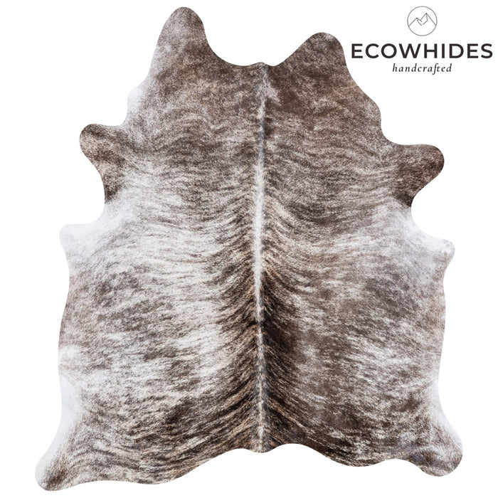 Brazilian Light Grey Brindle Cowhide Rug Size 6'9" L x 5'11" W 7010