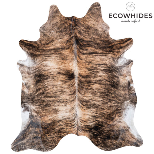 Brazilian Brindle Cowhide Rug Size 7'8" L x 6'9" W 7021