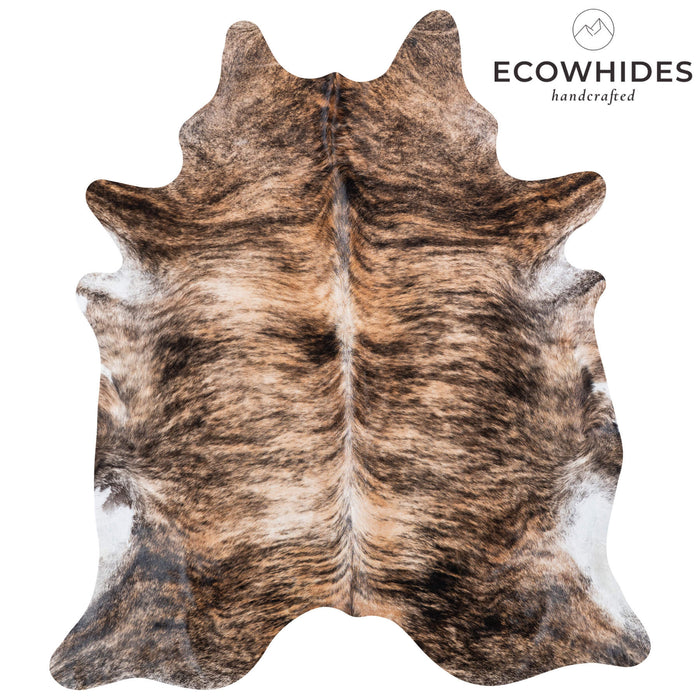 Brazilian Brindle Cowhide Rug Size 7'8" L x 6'9" W 7021
