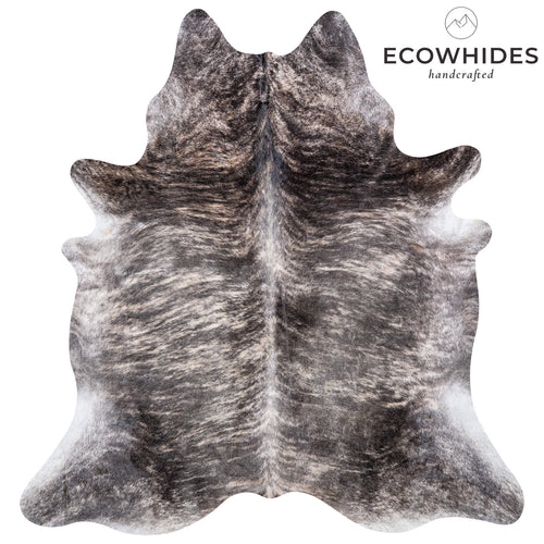 Brazilian Light Grey Brindle Cowhide Rug Size 7'9" L x 7'4" W 7022