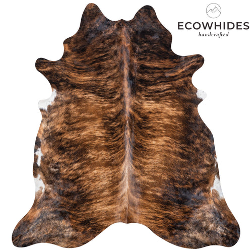 Brazilian Brindle Cowhide Rug Size 7'9" L x 7'1" W 7040