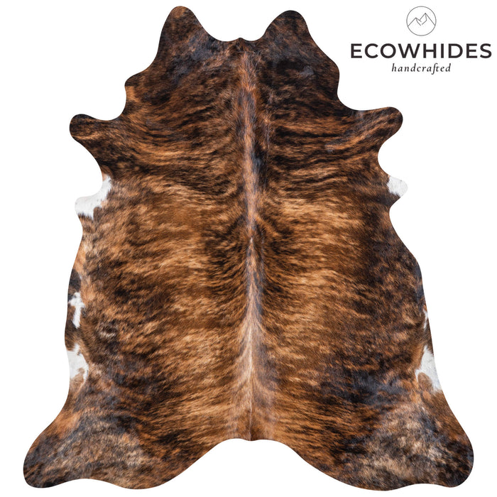 Brazilian Brindle Cowhide Rug Size 7'9" L x 7'1" W 7040