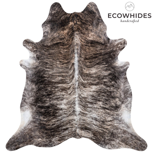 Brazilian Light Grey Brindle Cowhide Rug Size 8'3" L x 7'8" W 7041