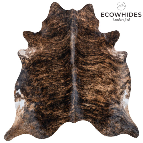 Brazilian Brindle Cowhide Rug Size 7'5" L x 7'1" W 7046