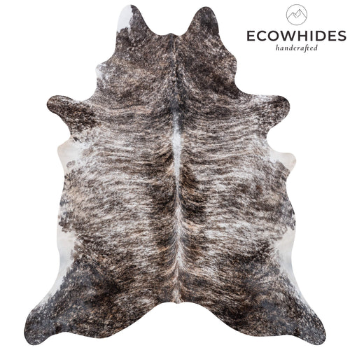 Brazilian Light Grey Brindle Cowhide Rug Size 7'8" L x 6'7" W 7052