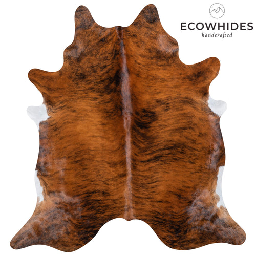 Brazilian Brindle Cowhide Rug Size 7'4" L x 6'11" W 7057