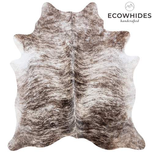 Brazilian Light Grey Brindle Cowhide Rug Size 6'8" L x 6'1" W 7064