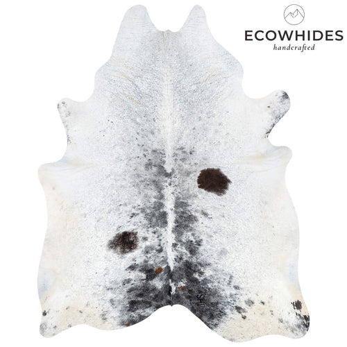 Brazilian Black Salt and Pepper Cowhide Rug Size 7'11" L x 6'2" W 7106