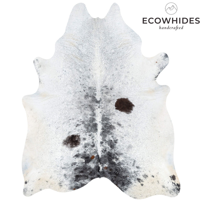 Brazilian Black Salt and Pepper Cowhide Rug Size 7'11" L x 6'2" W 7106