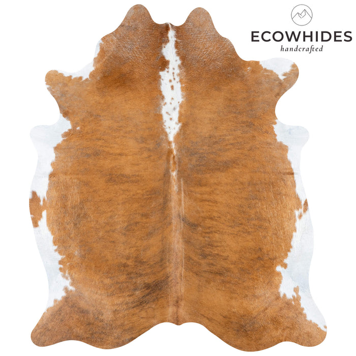 Brazilian Brindle White Belly and Backbone Cowhide Rug Size 7'1" L x 6'0" W 7107