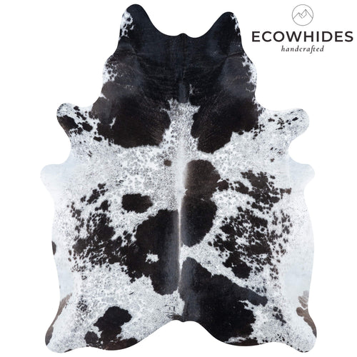 Brazilian Black Salt and Pepper Cowhide Rug Size 7'9" L x 5'10" W 7108