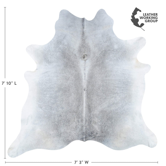 Brazilian Grey Cowhide Rug Size 7'10" L x 7'3" W 7111