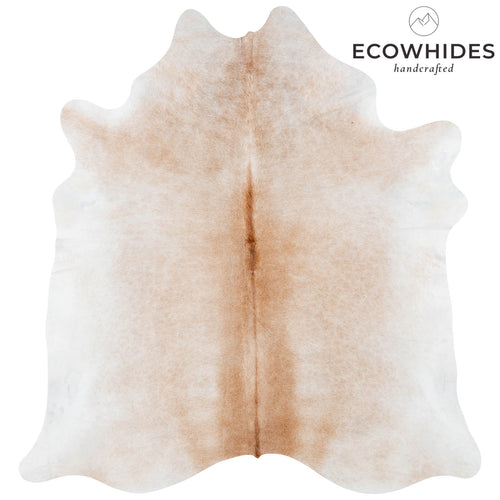 Brazilian Palomino and White Cowhide Rug Size 7'0" L x 6'8" W 7127