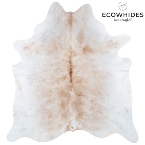 Brazilian Palomino and White Cowhide Rug Size 7'8" L x 7'1" W 7128