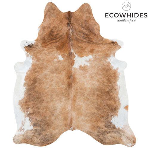 Brazilian Brindle White Belly Cowhide Rug Size 7'3" L x 6'2" W 7145
