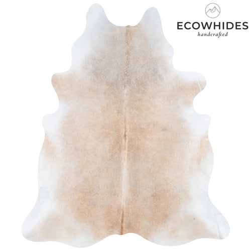 Brazilian Palomino and White Cowhide Rug Size 7'9" L x 6'6" W 7146