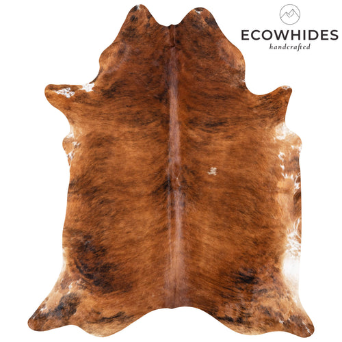 Brazilian Brindle Cowhide Rug Size 8'0" L x 6'10" W 7156