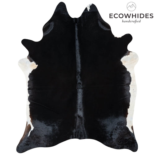 Brazilian Black and White Cowhide Rug Size 7'9" L x 6'2" W 7158