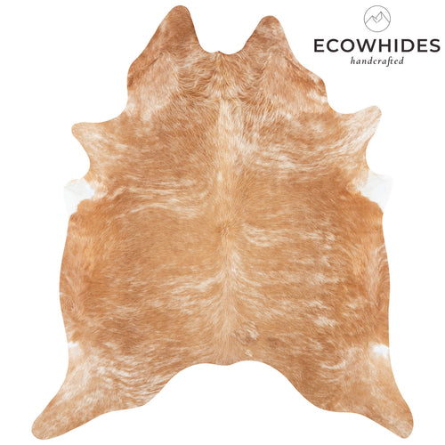 Brazilian Palomino and White Cowhide Rug Size 7'3" L x 6'5" W 7161