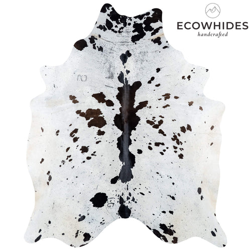 Brazilian Chocolate and White Cowhide Rug Size 8'0" L x 6'8" W 7164
