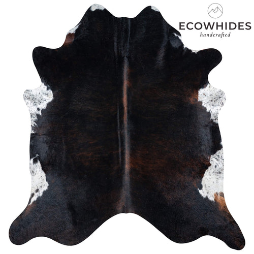 Brazilian Dark Brindle Cowhide Rug Size 7'1" L x 6'10" W 7173