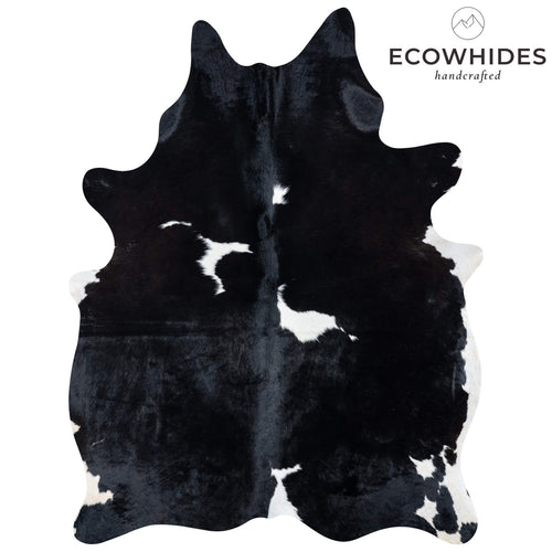 Brazilian Black and White Cowhide Rug Size 8'0" L x 5'10" W 7182