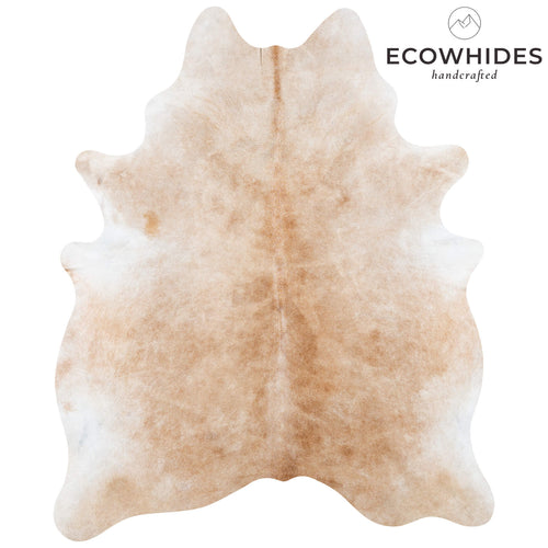 Brazilian Palomino and White Cowhide Rug Size 7'1" L x 5'10" W 7189