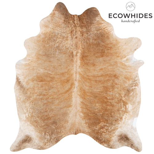 Brazilian Beige Cowhide Rug Size 7'1" L x 6'2" W 7199
