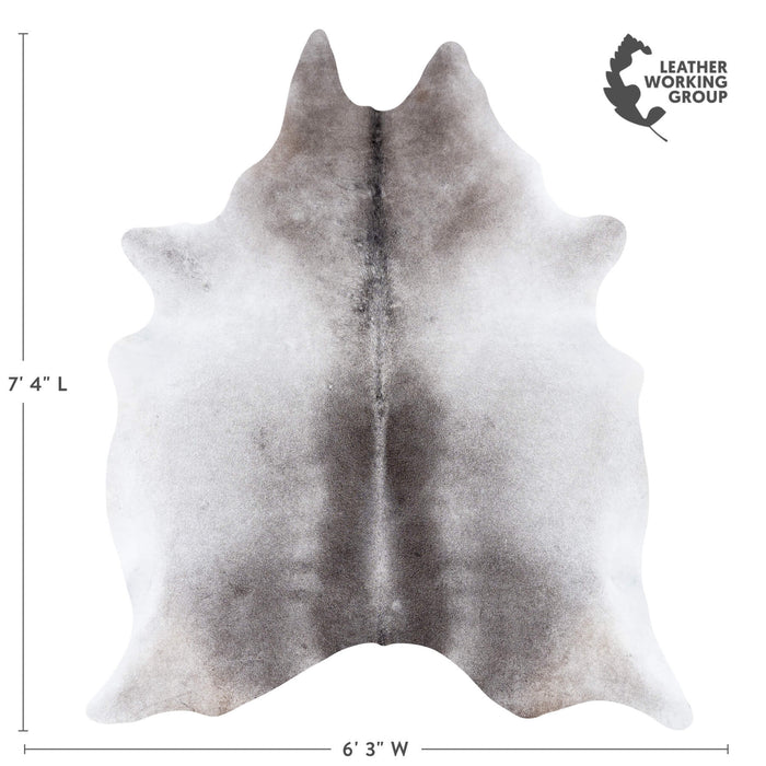 Brazilian Grey Cowhide Rug Size 7'4" L x 6'3" W 7201