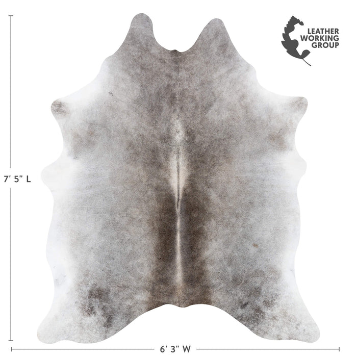 Brazilian Grey Cowhide Rug Size 7'5" L x 6'3" W 7202
