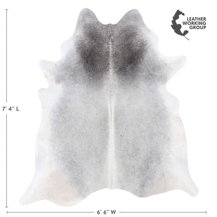 Brazilian Grey Cowhide Rug Size 7'4" L x 6'6" W 7205
