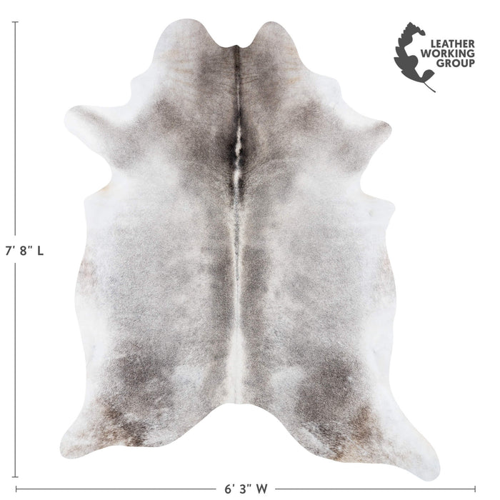Brazilian Grey Cowhide Rug Size 7'8" L x 6'3" W 7207