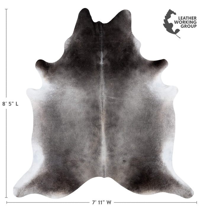 Brazilian Grey Cowhide Rug Size 8'5" L x 7'11" W 7210