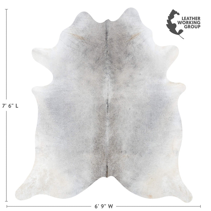 Brazilian Grey Cowhide Rug Size 7'6" L x 6'9" W 7214
