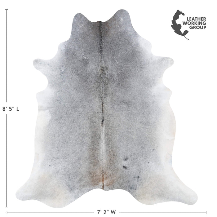 Brazilian Grey Cowhide Rug Size 8'5" L x 7'2" W 7215