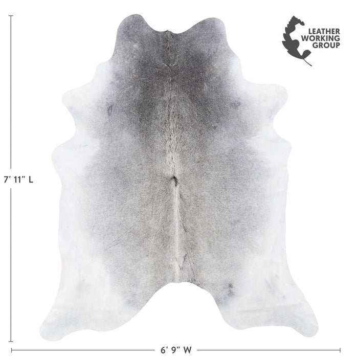 Brazilian Grey Cowhide Rug Size 7'11" L x 6'9" W 7218