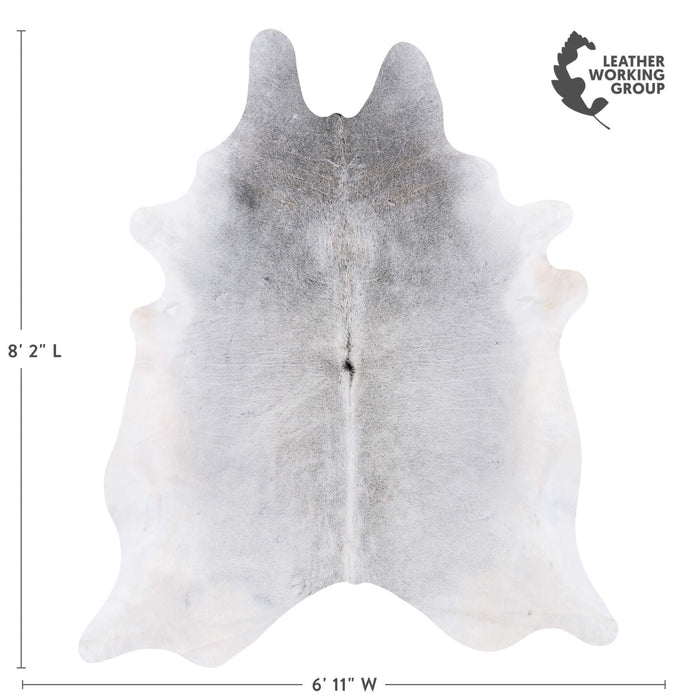 Brazilian Grey Cowhide Rug Size 8'2" L x 6'11" W 7219