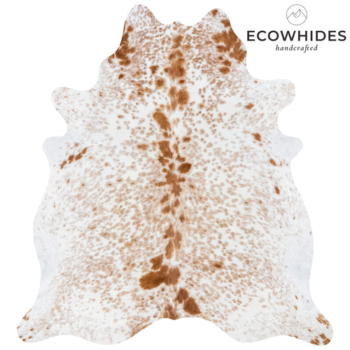 Brazilian Palomino and White Cowhide Rug Size 8'2" L x 7'7" W 7221