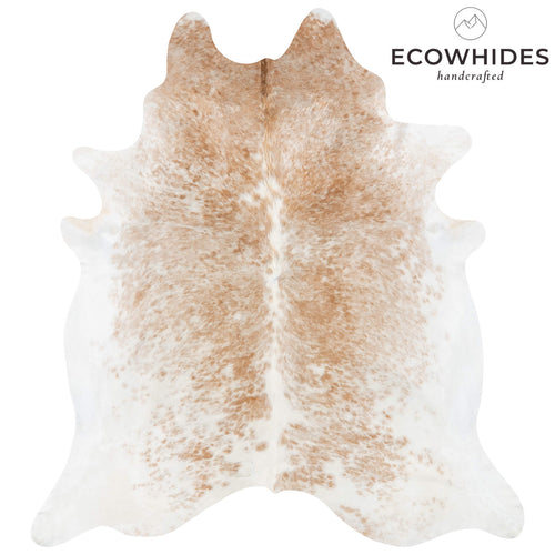 Brazilian Palomino and White Cowhide Rug Size 7'11" L x 7'0" W 7225