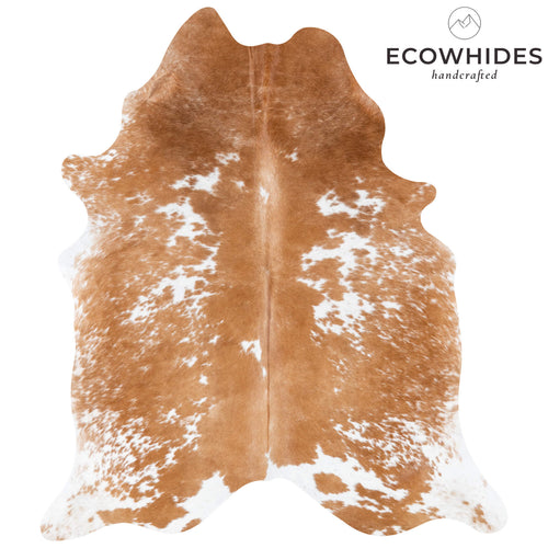 Brazilian Palomino and White Cowhide Rug Size 7'0" L x 6'1" W 7230