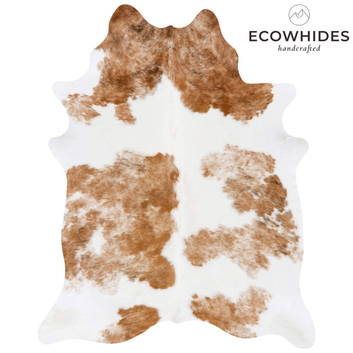 Brazilian Palomino and White Cowhide Rug Size 7'4" L x 5'11" W 7248