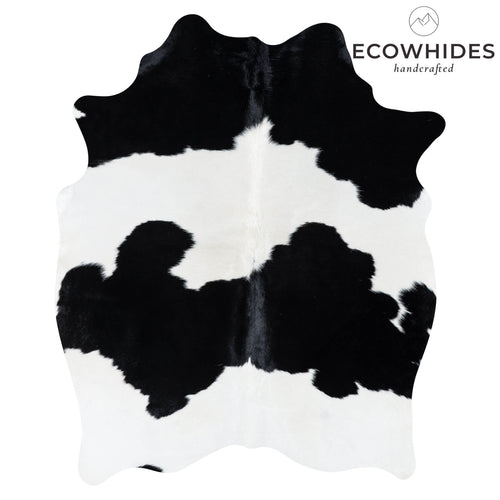 Brazilian Black and White Cowhide Rug Size 6'5" L x 4'8" W 7257