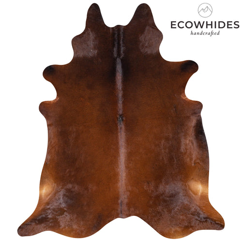 Brazilian Mahogany Cowhide Rug Size 7'10" L x 6'9" W 7267