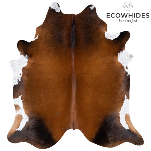 Brazilian Mahogany Cowhide Rug Size 7'6" L x 7'0" W 7276