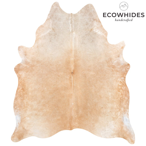 Brazilian Beige Cowhide Rug Size 7'2" L x 6'3" W 7313