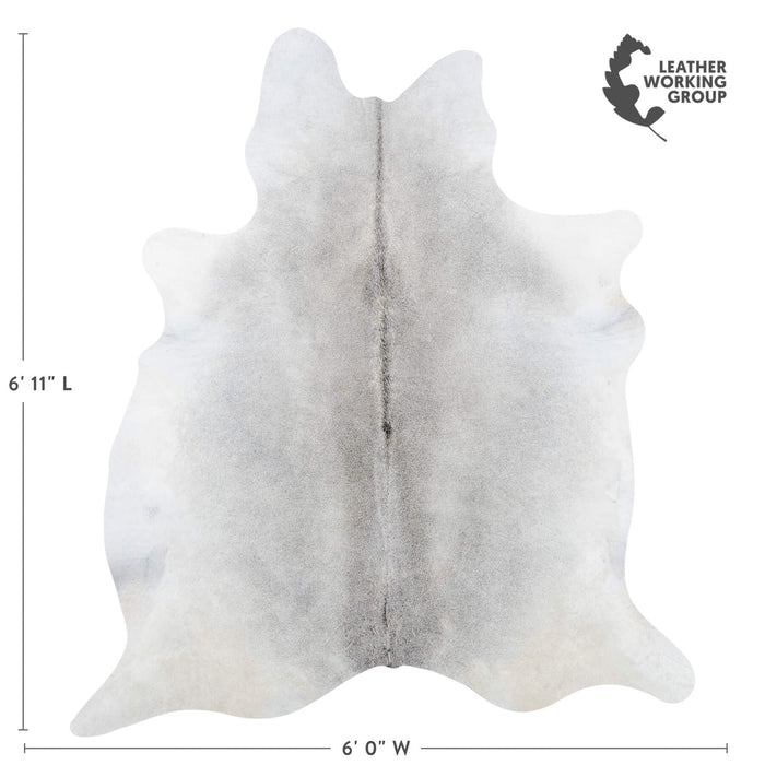 Brazilian Grey Cowhide Rug Size 6'11" L x 6'0" W 7347