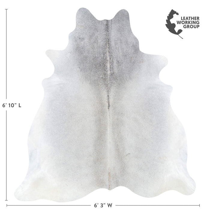 Brazilian Grey Cowhide Rug Size 6'10" L x 6'3" W 7349