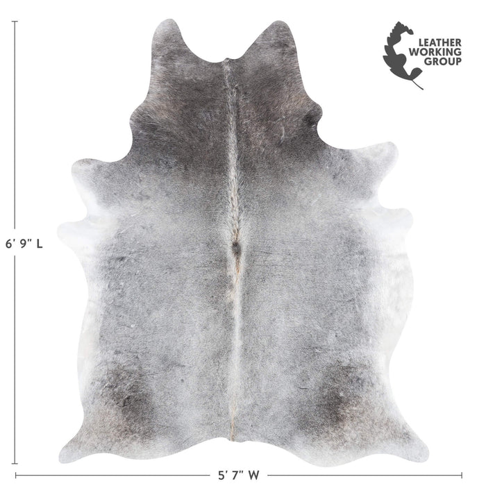 Brazilian Grey Cowhide Rug Size 6'9" L x 5'7" W 7350