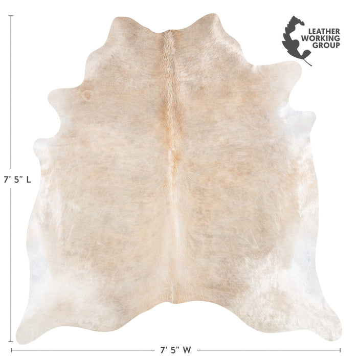 Brazilian Champagne Cowhide Rug Size 7'5" L x 7'5" W 7364