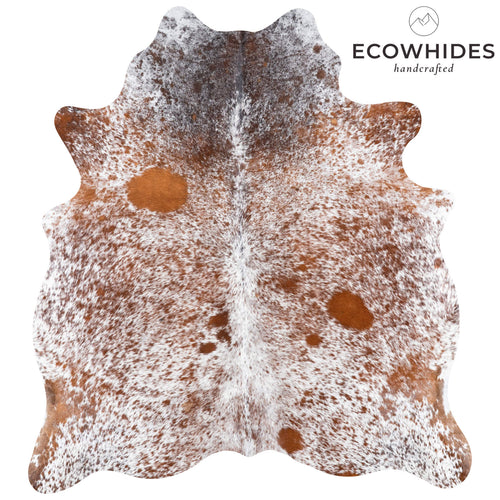 Brazilian Brown Salt and Pepper Cowhide Rug Size 5'11" L x 5'5" W 7392